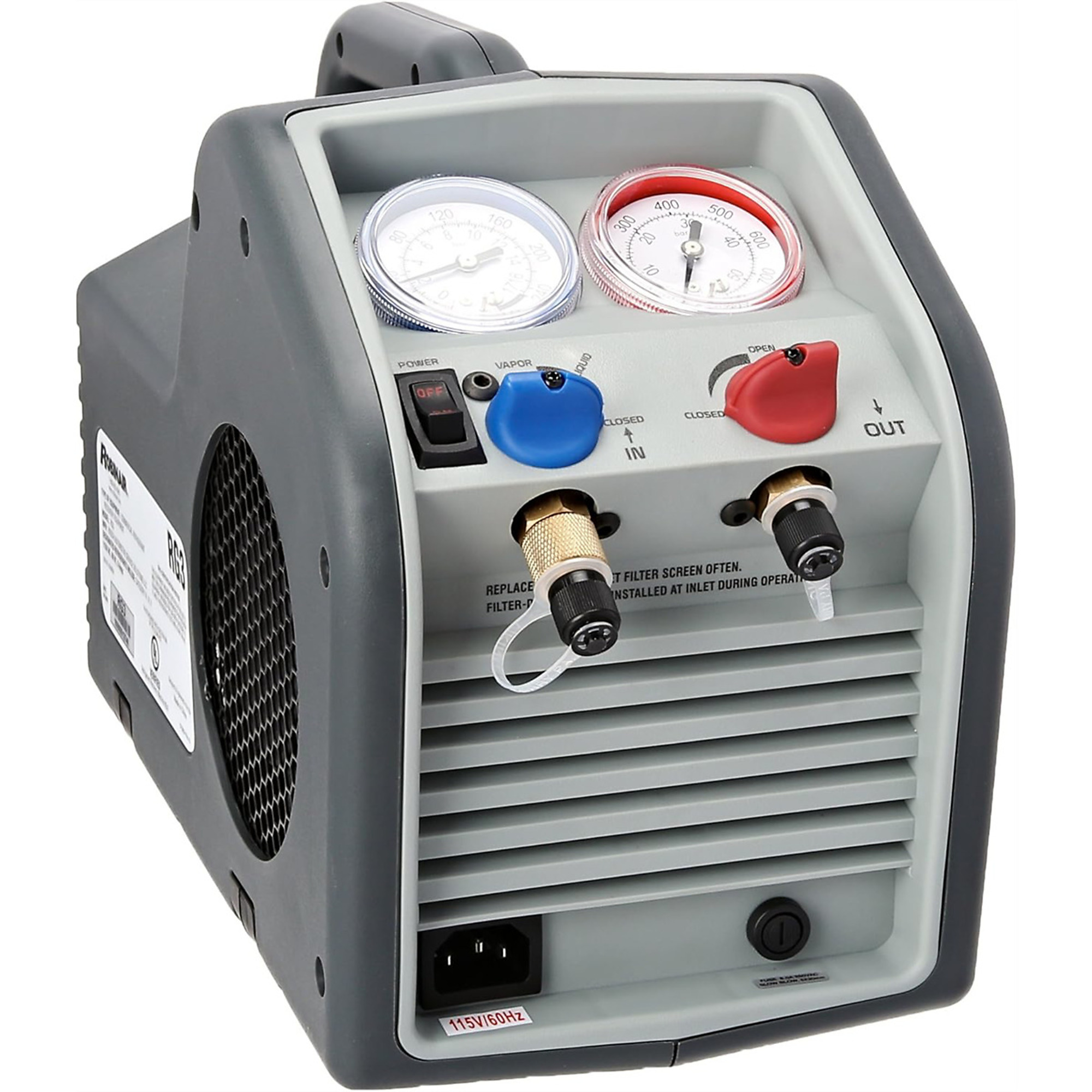 Robinair Portable Refrigerant Recovery Machine — 1/3 HP, 115V AC, 60 Hz, Model# RG6